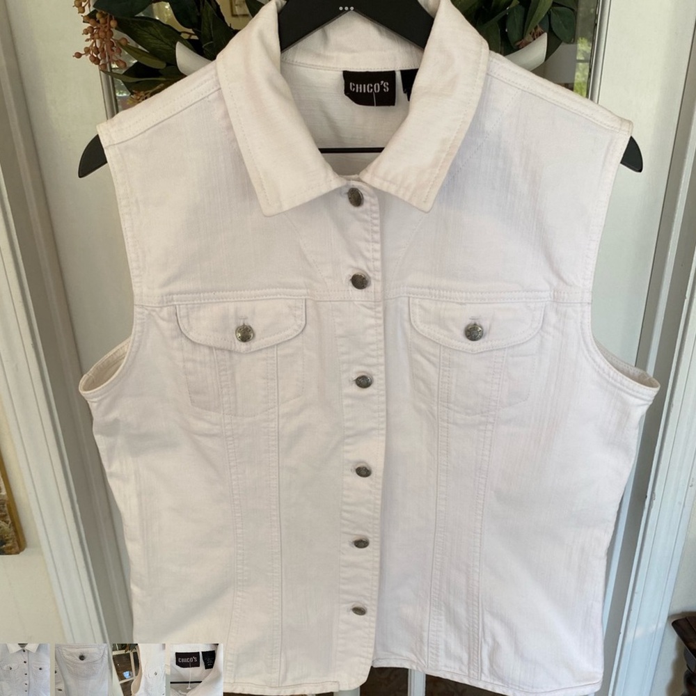 NWOT Chico's White Jean vest